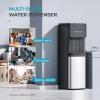 imageEuhomy SelfCleaning Bottom Loading Water Dispenser 3 TemperaturesColdHotWarm with Child Lock Display Light Suitable for Apartments Schools Companies BlackampampSilverBlacksilver