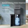 imageEuhomy SelfCleaning Bottom Loading Water Dispenser 3 TemperaturesColdHotWarm with Child Lock Display Light Suitable for Apartments Schools Companies BlackampampSilverBlacksilver