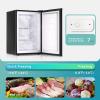 imageEuhomy Upright freezer 30 Cubic Feet Single Door Compact Mini Freezer with Reversible Door Small freezer for HomeDormsApartmentOffice BlackBlack
