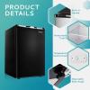 imageEuhomy Upright freezer 30 Cubic Feet Single Door Compact Mini Freezer with Reversible Door Small freezer for HomeDormsApartmentOffice BlackBlack