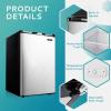 imageEuhomy Upright freezer 30 Cubic Feet Single Door Compact Mini Freezer with Reversible Door Small freezer for HomeDormsApartmentOffice BlackSilver