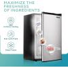 imageEuhomy Upright freezer 30 Cubic Feet Single Door Compact Mini Freezer with Reversible Door Small freezer for HomeDormsApartmentOffice BlackSilver