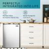 imageEuhomy Upright freezer 30 Cubic Feet Single Door Compact Mini Freezer with Reversible Door Small freezer for HomeDormsApartmentOffice BlackSilver