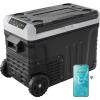 imageEUHOMY 12 Volt Refrigerator 37QT35L Electric Cooler Portable Freezer 12V24V DC 110240V AC 12V Fridge 468 12V Cooler with Wheels ampamp 2 Baskets for Travel Truck Boat CampingRefrigerator
