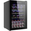 imageEUHOMY 18L Beverage Refrigerator Cooler 24 Cans Mini Fridge with Quiet Compressor Countertop Small Fridge with 40F61F Digital Temperature Control LED Lgiht for Home Bar Office45 CUFT