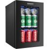 imageEUHOMY 18L Beverage Refrigerator Cooler 24 Cans Mini Fridge with Quiet Compressor Countertop Small Fridge with 40F61F Digital Temperature Control LED Lgiht for Home Bar Office18L