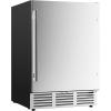 imageEUHOMY 24 Inch Beverage Refrigerator Builtin and Freestanding Beverage Cooler 180 Can Under Counter Beverage Fridge with Stainless Steel Door Outdoor Refrigerator for Soda Beer Wine24 Stainless Steel Refrigerator