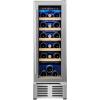 imageEUHOMY 24 Inch Wine Cooler Refrigerator 54 BottlDual Zone Builtin or Freestanding Wine Fridge with Glass Door Wine Refrigerator for Home Bar Kitchen12 Single Zone Wine Cooler