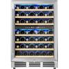 imageEUHOMY 24 Inch Wine Cooler Refrigerator 54 BottlDual Zone Builtin or Freestanding Wine Fridge with Glass Door Wine Refrigerator for Home Bar Kitchen24 Dual Zone Wine Cooler