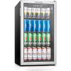 imageEUHOMY Back Bar Cooler With 2 Glass Swing Doors Under Counter Back Bar Refrigerator with LED Lighting 74 CuFt Counter Height Refrigerator for Beer Soda Drinks Wine Black32 CUFT Beverage Refrigerator