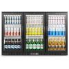 imageEUHOMY Back Bar Cooler With 2 Glass Swing Doors Under Counter Back Bar Refrigerator with LED Lighting 74 CuFt Counter Height Refrigerator for Beer Soda Drinks Wine Black3 Door Back Bar Cooler