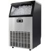 imageEUHOMY Commercial Ice Maker Machine  95lbs Daily Production 33lbs Ice Storage Stainless Steel Freestanding ampamp Under Counter Ice Maker Ideal Ice Maker for HomeBarRestaurantOutdoor ActivitiesSilver