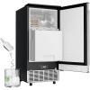 imageEUHOMY Commercial Under Counter Ice Maker Machine 80 LbDay AutoCleaning ampamp 24H Timer Gravity DrainageStainless Steel Builtin Freestanding Ice Maker 24 Lb Storage Ideal for Commercial ampamp Home Use