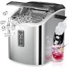 imageEUHOMY Ice Maker Countertop 9 Cubes Ready in 6 Mins 26lbs24H SelfCleaning Portable Ice Maker Machine with Carry Handle Basket and Scoop 2 Sizes of Bullet Ice for Home Kitchen Office