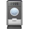 imageEUHOMY Nugget Ice Maker Countertop Max 33lbs24H 2 Ways Water Refill LED Light SelfCleaning Pebble Ice Maker with Basket and Scoop for HomeKitchenCampingRV Black SilverBlack