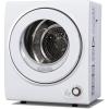 imageEuhomy Compact Laundry Dryer 35 cu ft Front Load Stainless Steel Clothes Dryers With Exhaust Pipe 1500W LCD Control Panel FourFunction Portable Dryer For Apartments Home Dorm White15 CuFt