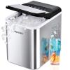 imageEuhomy Portable Countertop Ice Maker  9 Cubes in 6 Mins 26lbsDay SelfCleaning with Ice Scoop ampamp Basket Compact for HomeKitchenOfficeRV BlackSilver