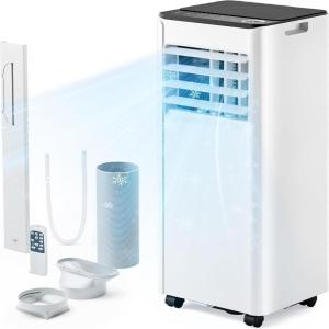 imageEUHOMY 10000 BTU Portable Air Conditioners Up to 450 sqft 31 Standing Smart Cooling AC with Remote Dehumidifier Fan Air Conditioner Cools Room 3 Modes 24hour timer LED Display Bedroom8 000 BTU