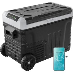 imageEUHOMY 12 Volt Refrigerator 37QT35L Electric Cooler Portable Freezer 12V24V DC 110240V AC 12V Fridge 468 12V Cooler with Wheels ampamp 2 Baskets for Travel Truck Boat CampingRefrigerator