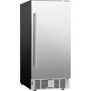 imageEUHOMY 24 Inch Beverage Refrigerator Builtin and Freestanding Beverage Cooler 180 Can Under Counter Beverage Fridge with Stainless Steel Door Outdoor Refrigerator for Soda Beer Wine15 Stainless Steel Refrigerator