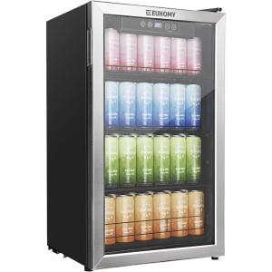 imageEUHOMY 24 Inch Under Counter Double Drawer Fridge Weather Proof Stainless Steel Outdoor Beverage Refrigerator for Patio Builtin Beverage Fridge for Home ampamp Commercial Use Stainless Steel Silver32 CuFt Beverage Refrigerator