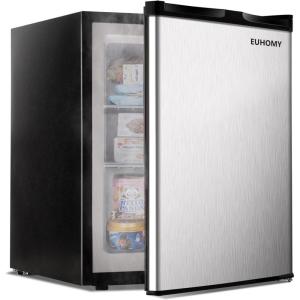 imageEUHOMY 35 CuFt Chest Freezer with Removable Basket Small Deep Freezer Adjustable 7 Thermostat Quiet Mini Freezer FreeStanding Top Door Energy Saving for ApartmentGarageBasementDormHomeBlack21 CUFT