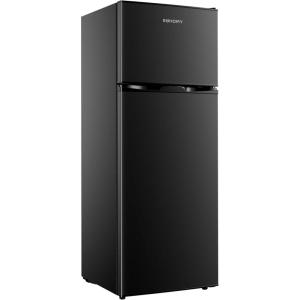 imageEUHOMY 74CuFt Refrigerator with Freezer 2 Door Fridge Adjustable ThermostatLarge Capacity Refrigerator for KitchenDormOfficeApartment  Food Storage or Cooling drinks BlackBlack