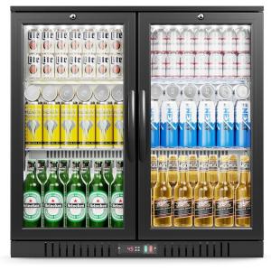 imageEUHOMY Back Bar Cooler With 2 Glass Swing Doors Under Counter Back Bar Refrigerator with LED Lighting 74 CuFt Counter Height Refrigerator for Beer Soda Drinks Wine Black2 Door Back Bar Cooler
