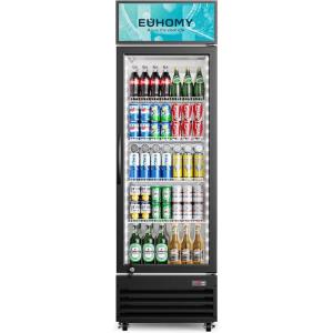 imageEUHOMY Back Bar Cooler With 2 Glass Swing Doors Under Counter Back Bar Refrigerator with LED Lighting 74 CuFt Counter Height Refrigerator for Beer Soda Drinks Wine Black9 CUFT Commercial Refrigerator