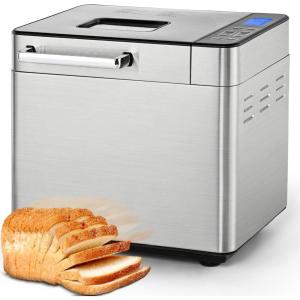 imageEUHOMY Bread Maker Machine 2LB Breadmaker with 13 Programs for 3 Loaf Sizes ampamp 3 Crust Colors Bread Machine Maker with Fruit and Nut Dispenser Nonstick Pan Dough Maker Ideal for Gifts BreadmakerBread Maker 13 Programs