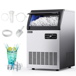 imageEUHOMY Commercial Ice Maker Machine70lbs24H36 Ice Cubes in 812 MinsUnder Counter Ice Maker with Water Filter12lbs Storage CapacityFreestanding Ice Machine for HomeBarCafeRestaurant250lbsday