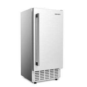 imageEUHOMY Commercial Under Counter Nugget Ice Maker Machine 66LbsDay Bulitin Freestanding Ice Maker with Gravity Drainage SelfCleaning ampamp 24H Timer Ice Machine for Commercial ampamp Home UseSilverSilver