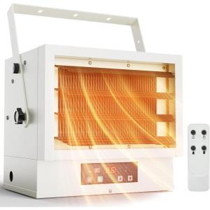 imageEUHOMY Electric Garage Heater 240V 5000 Watt Ceiling Heater with Remote Control 9Hour Timer Overheat Protection ETL Compliant Wall and Ceiling Installation for Garage Workshop and Warehouse7 500Watt