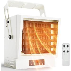 imageEUHOMY Electric Garage Heater 240V 5000 Watt Ceiling Heater with Remote Control 9Hour Timer Overheat Protection ETL Compliant Wall and Ceiling Installation for Garage Workshop and Warehouse10 000Watt