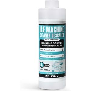 imageEUHOMY Ice Machine Cleaner Descaler 16 Fl OZ Ice Maker Cleaner 4 Uses Per Bottle Ideal Universal Descaling Solution for All Brands Ice Maker Single Use Coffee and Espresso Machines16 Fl Oz Pack of 1