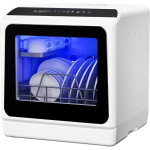 imageEUHOMY Mini Portable Dishwasher Countertop Compact Dishwashers Tabletop Small Dishwasher with 5L Builtin Water Tank with 6 Modes and Baby Care for Apartmentsampamp RVs No Hookup NeededDishwasher