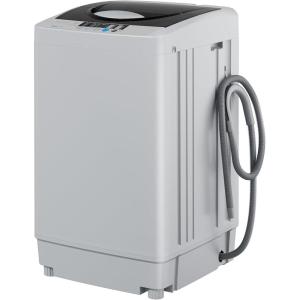 imageEuhomy 103cuft Portable Washer 88LBS Capacity Small Portable Washing Machine with 10 Programs 5 Water Levels Drain Pump and LED DisplayCompact Washer for Apartments RVs Homes Light Gray159 cuft