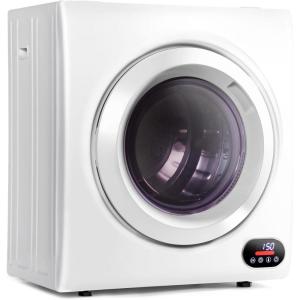 imageEuhomy 110V Portable Clothes Dryer 850W Compact Laundry Dryers 15 cuft Front Load Stainless Steel Electric Dryers Machine with Stainless Steel Tub for ApartmentRVsDormsWhite Easy Control265 CuFt