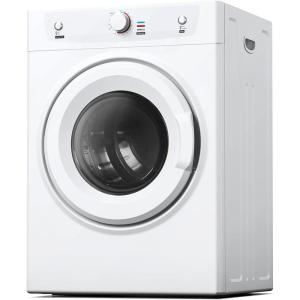 imageEuhomy Compact Dryer 18 cu ft Portable Clothes Dryers with Exhaust Duct with Stainless Steel Liner Four Function Small Dryer Machine Suitable for Apartments Dorm RVs White352 CuFt