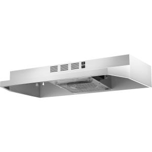 imageEuhomy Ductless Under Cabinet Range Hood 30 inch with 2 Speed Exhaust Fan Kitchen Wall Mount Range Hood 300 CFM with 2W LED Light Vent Hood with Washable Filter Stainless SteelUnder Cabinet  2 Speed