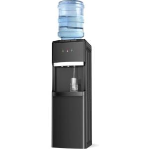 imageEuhomy SelfCleaning Bottom Loading Water Dispenser 3 TemperaturesColdHotWarm with Child Lock Display Light Suitable for Apartments Schools Companies BlackampampSilverBlack
