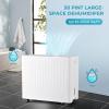 imageEuhomy 1500 SqFt Energy Star Dehumidifier for Basement 22 Pint to 55 Pint Dehumidifier with 085 Gallon Water Tank Capacity Auto DrainageLarge Dehumidifiers For Home with 4 Operation Modes50PintsHT