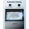 imageEUHOMY Commercial Ice Maker Machine100lbs24H Stainless Steel Under Counter Ice Machine with 33lbs Storage Bin Freestanding Ice Maker for HomeBarCafeRestaurant