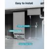 imageEUHOMY Commercial Ice Maker Machine100lbs24H Stainless Steel Under Counter Ice Machine with 33lbs Storage Bin Freestanding Ice Maker for HomeBarCafeRestaurant
