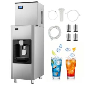 imageEUHOMY Commercial Ice Maker Machine 400Lb24H Ice Ready in 1015 minSECOP Compressor Industrial Ice Machine with 130Lbs Automatic Ice Bin Dispenser Ice Maker Machine for HotelRestaurantBusiness500lbsday