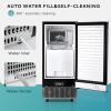 imageEUHOMY 15quot W Commercial Under Counter Ice Maker Machine 90 LbDay AutoCleaning ampamp 24H Timer Gravity DrainageStainless Steel Builtin Freestanding Ice Maker 24 Lb Bin Ideal for Commercial ampamp Home90lbsday