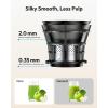 imageCold Press Juicer Machines EUHOMY 56quot Wide Feed Chute Juicer Machines with 400W Slow Masticating Juicer for Whole Fruits ampamp Vegetables High Juice Yield Easy to clean Black Stainless Steel