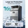 imageEUHOMY Commercial Ice Maker Machine 150lbs24H Stainless Steel Under Counter ice Machine with 33lbs Ice Storage Capacity Freestanding Ice Maker100lbs24H