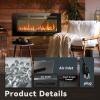 imageEUHOMY 50 Inch Electric Fireplace Wall Recessed and Wall Mounted with Adjustable Flame Color Fireplace Heater with Remote Control Linear Fireplace with Timer Touch Screen Log ampamp Crystal 7501500W36Inch