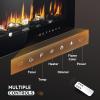 imageEUHOMY 50 Inch Electric Fireplace Wall Recessed and Wall Mounted with Adjustable Flame Color Fireplace Heater with Remote Control Linear Fireplace with Timer Touch Screen Log ampamp Crystal 7501500W50Inch